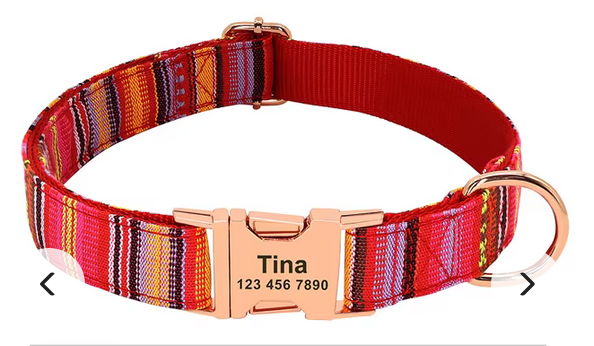 Nylon Personalized Dog Collar