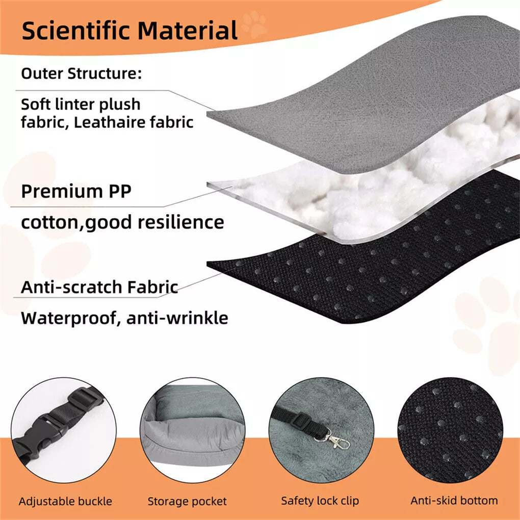 Grey Dog Car Seat Cover