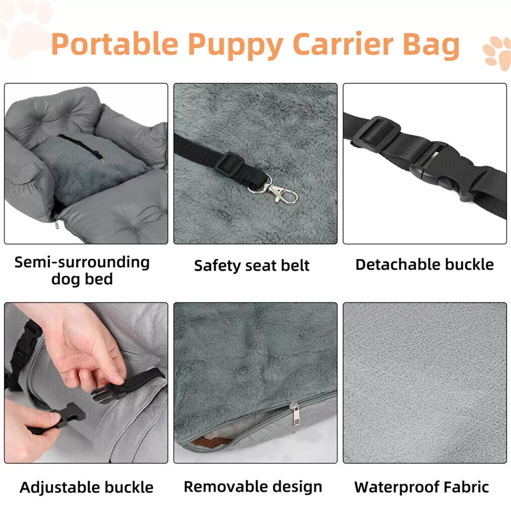 Grey Dog Car Seat Cover