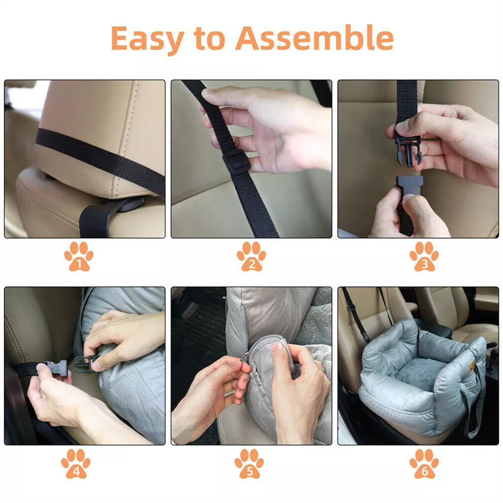 Grey Dog Car Seat Cover