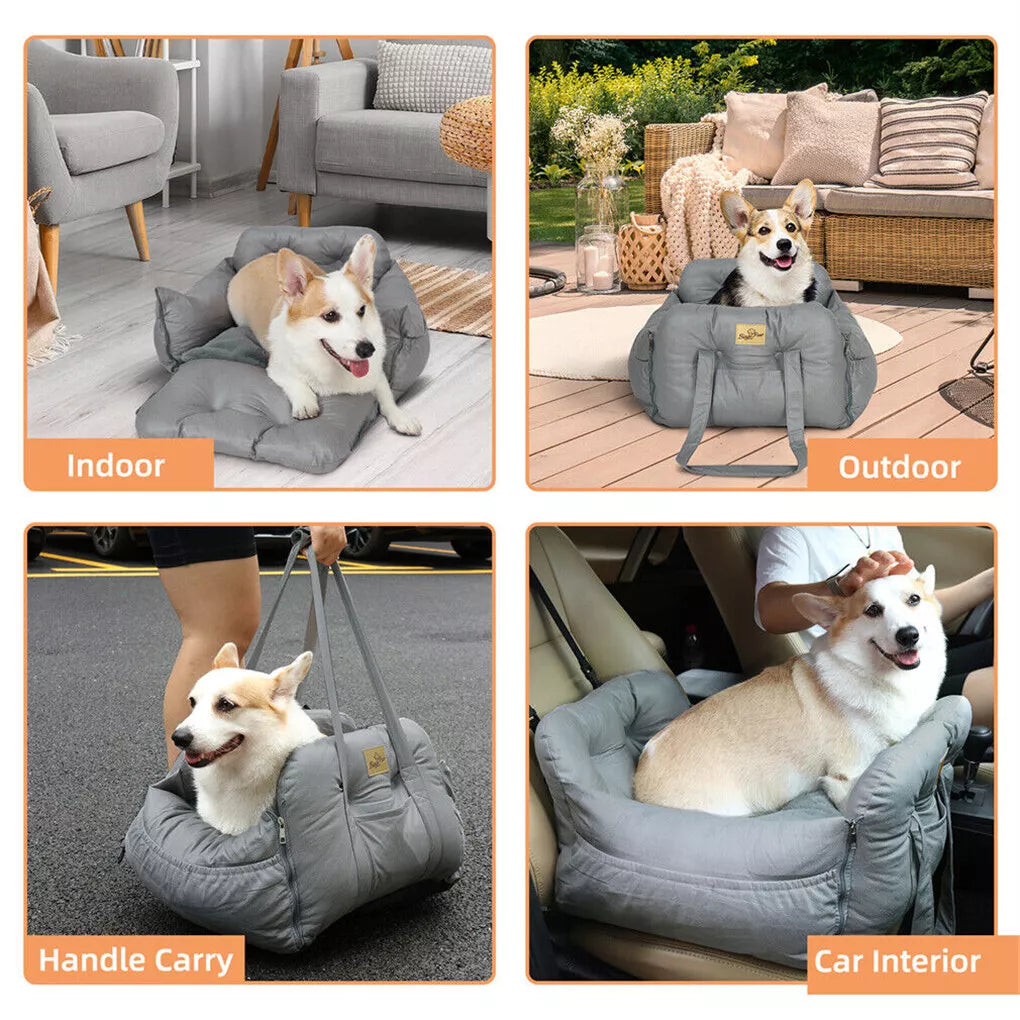 Grey Dog Car Seat Cover