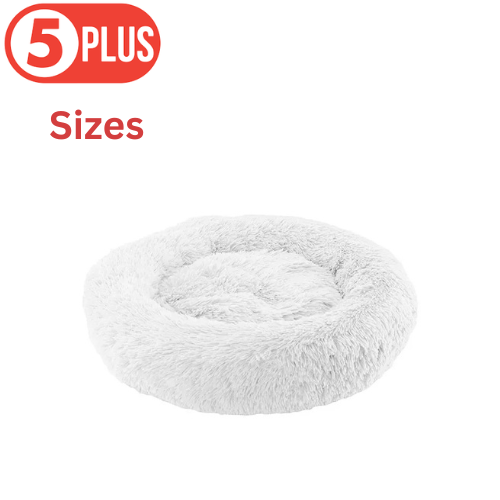 White Calming Dog Bed