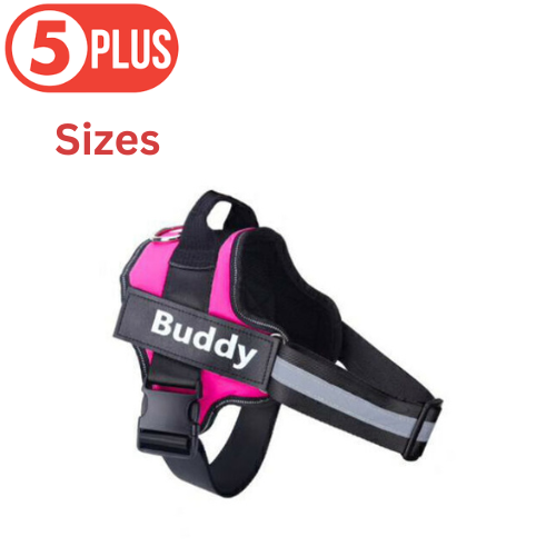Bright Pink Personalized Dog Harness