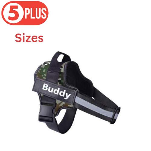 Green Camo Personalized Dog Harness