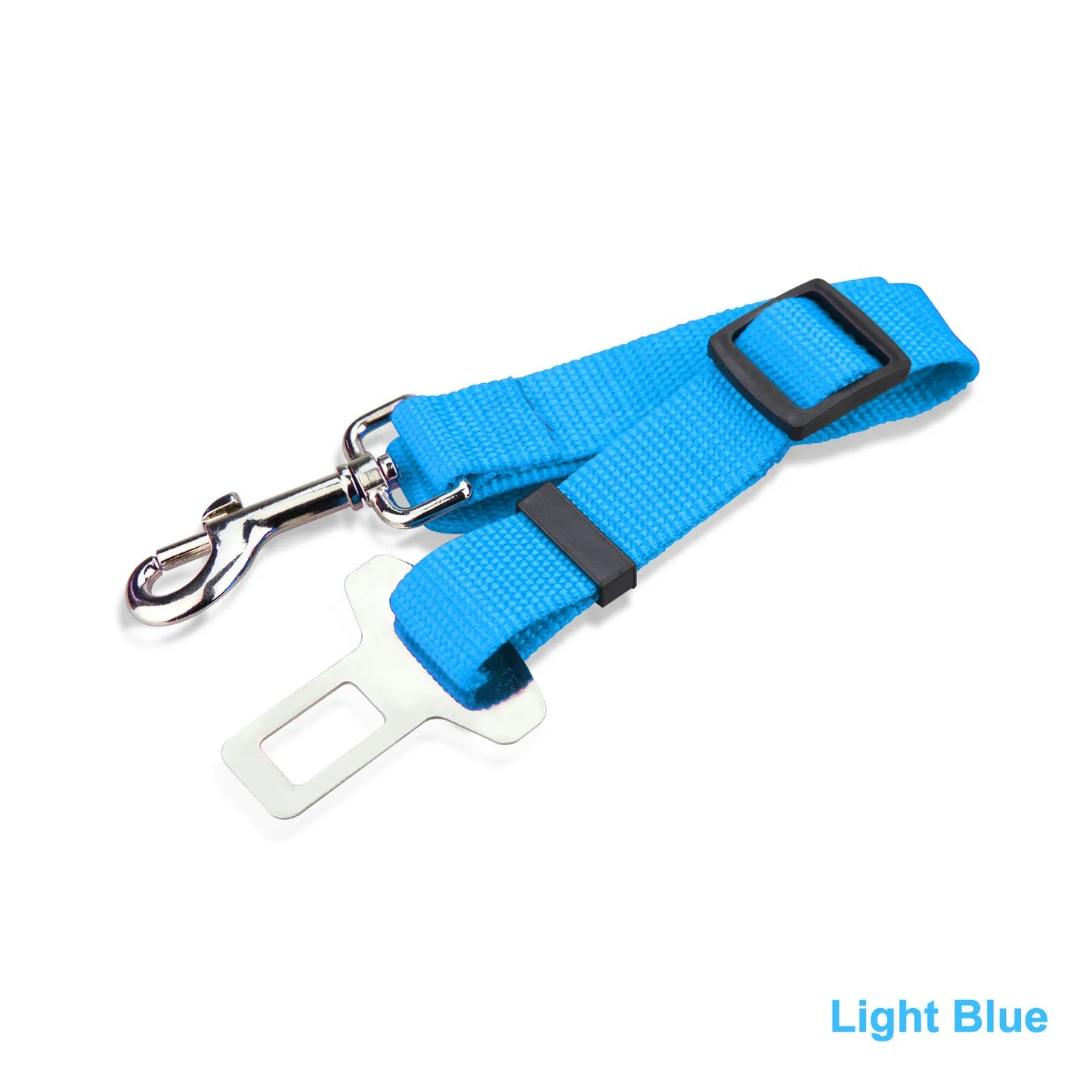 Light Blue Seat Belt Buckle & Leash