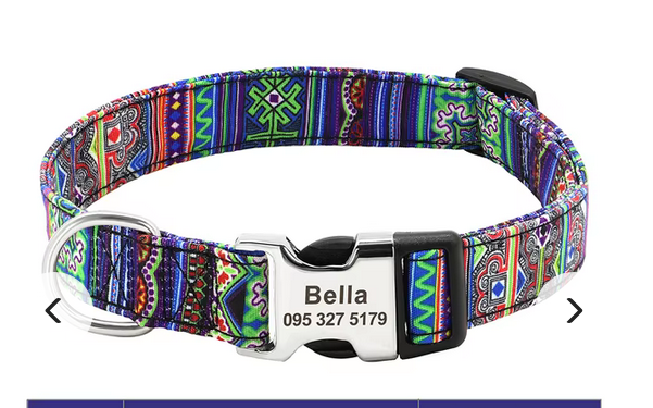 Nylon Personalized Dog Collar
