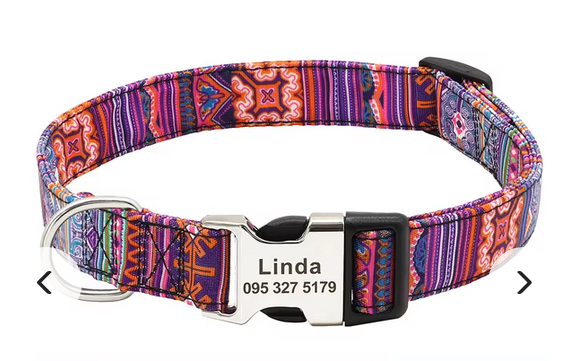 Nylon Personalized Dog Collar