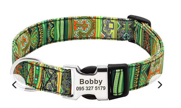 Nylon Personalized Dog Collar