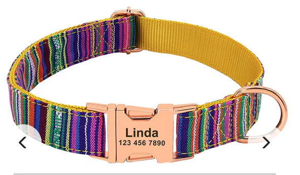 Nylon Personalized Dog Collar