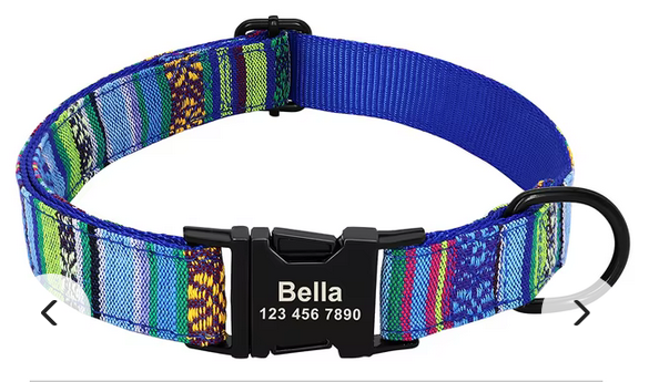Nylon Personalized Dog Collar
