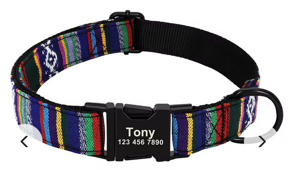 Nylon Personailzed Dog Collar