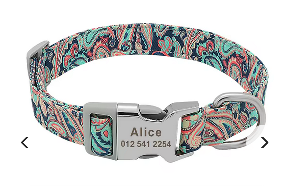Nylon Peronalized Dog Collar