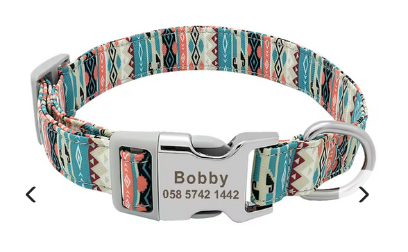 Nylon Personalized Dog Collar