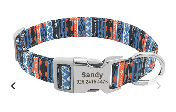 Nylon Personalized Dog Collar