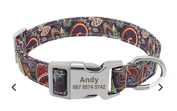 Nylon Personalized Dog Collar
