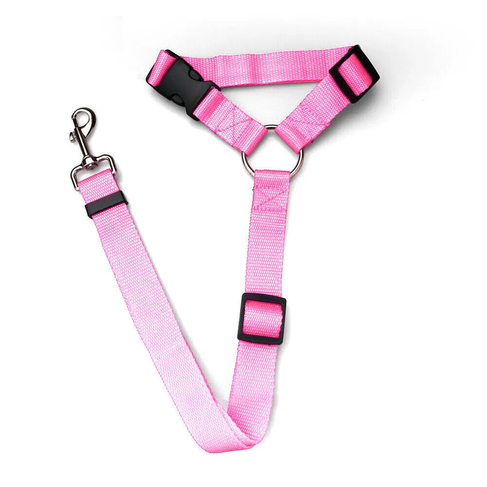 Pink Head Rest Seat Belt / Leash