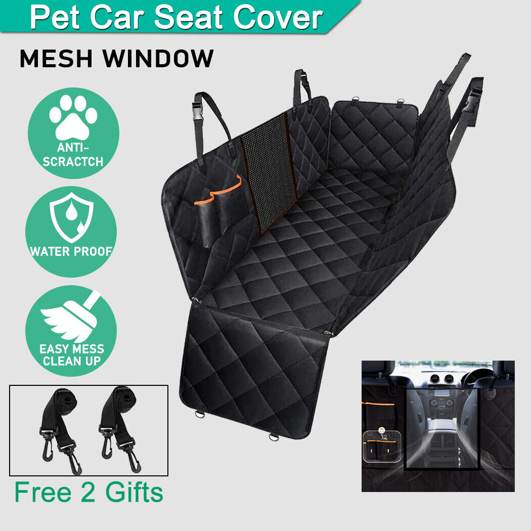 Black Dog Seat Cover - With Safty Belt