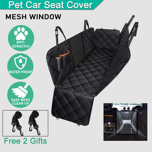 Black Dog Seat Cover - With Safty Belt